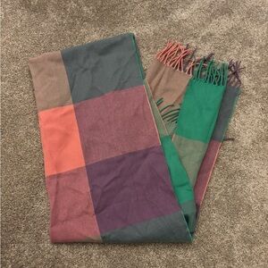 Jcrew multi colored plaid scarf